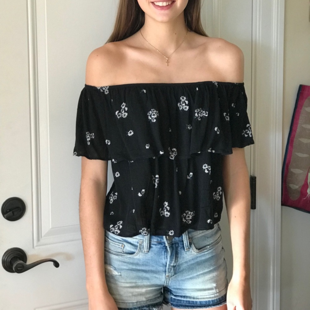 floral off the shoulder top